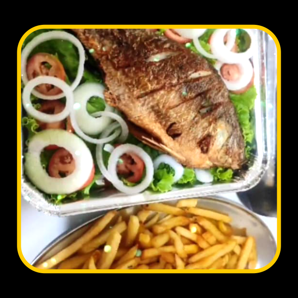 Petisco Tilápia com Fritas e Salada